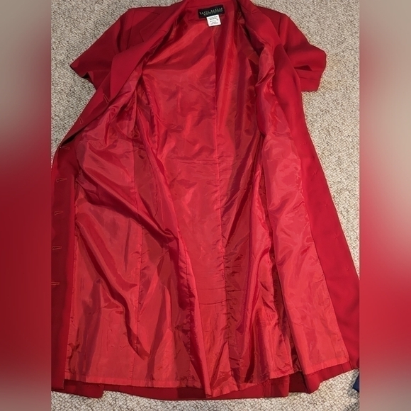Harve Bernard vintage 80s button front red dress, size 10 - Picture 7 of 8